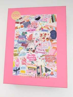 NEW IN BOX Hobbry "Slow Burn" Sticker & Label Collage 500-Piece Puzzle